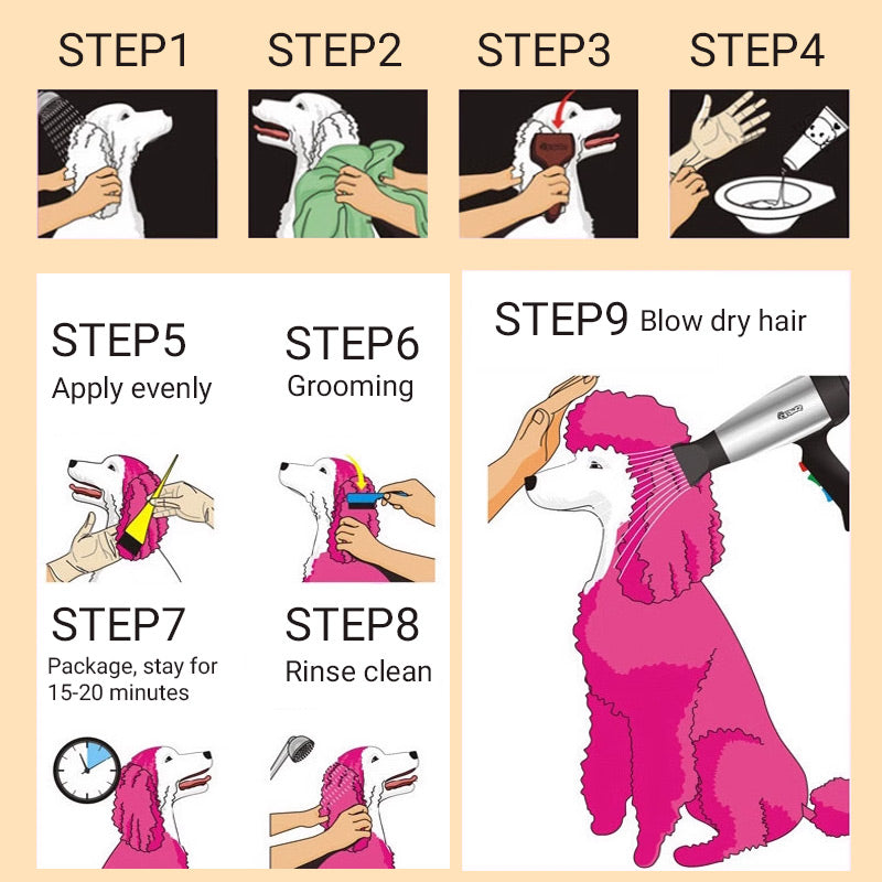 Ungiftige semipermanente Tierhaarfarbe