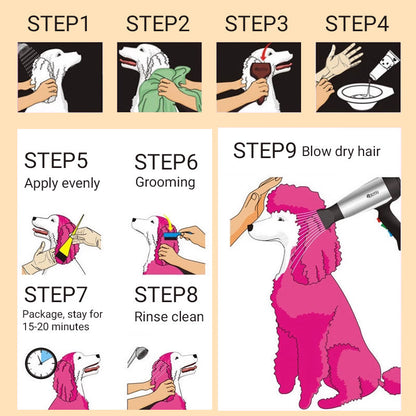 Ungiftige semipermanente Tierhaarfarbe