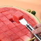 2-in-1-Edelstahl-Messer und -Gabel zum Schneiden von Wassermelonen