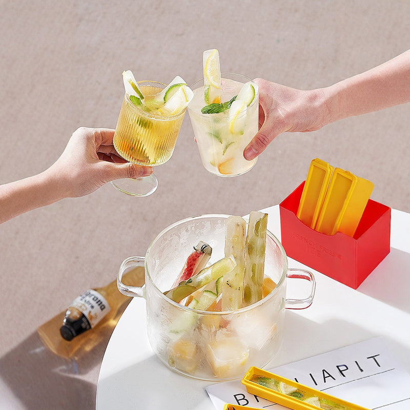 🔥🔥Lustiges DIY-Eiswürfel-Set aus lebensmittelechtem Material in Pommes-Frites-Form