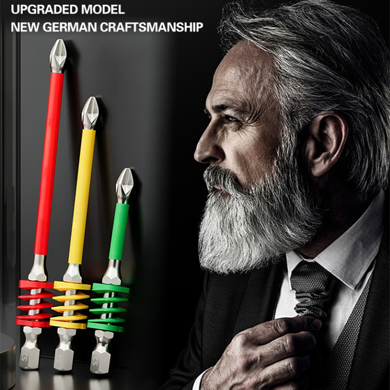 🧲 Kein Abrutschen mehr! Magnetischer Kreuzschlitz-Bit mit Federunterstützung 🔩