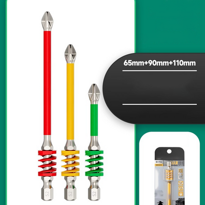 🧲 Kein Abrutschen mehr! Magnetischer Kreuzschlitz-Bit mit Federunterstützung 🔩
