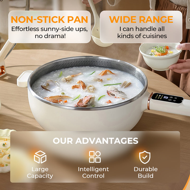 🔥 Nur noch 1 Tag! 🔥 Halber Preis für eine begrenzte Zeit - antihaftbeschichteter Elektro-Wok zum Kochen