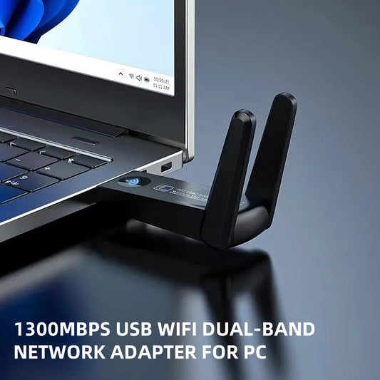1300 Mbit/s USB-WLAN-Dualband-Netzwerkadapter für PC