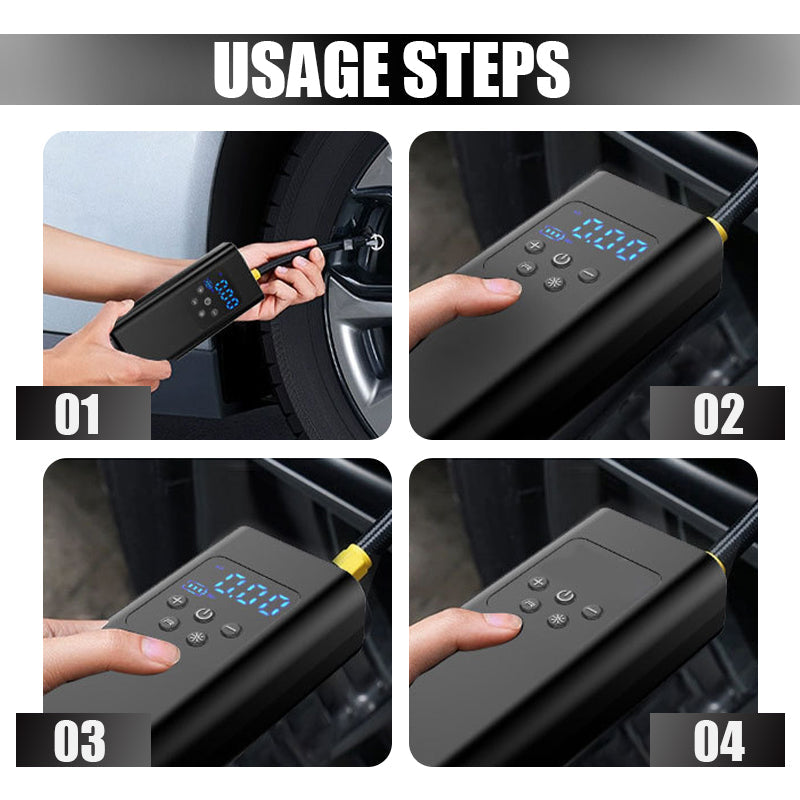 🔌 Elektrische Auto-Digitalpumpe mit LCD 💨