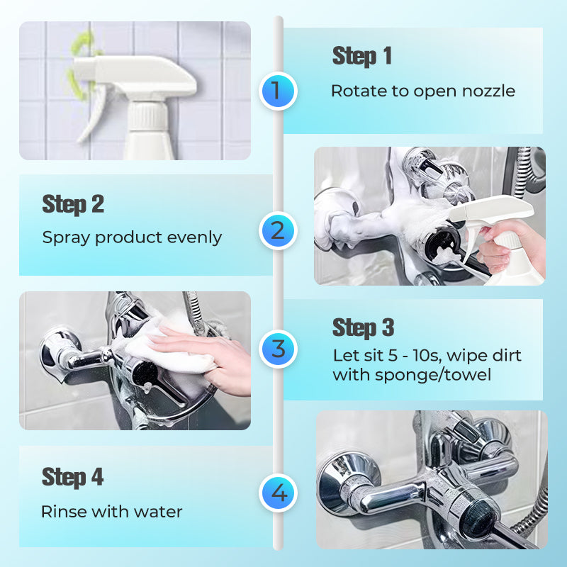 Multifunktions-Reinigungsspray gegen Kalk im Badezimmer