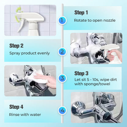 Multifunktions-Reinigungsspray gegen Kalk im Badezimmer