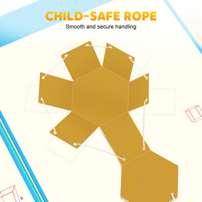 👶✨ Zieh-Faden 3D Geometrie-Lernbuch 📚🔺