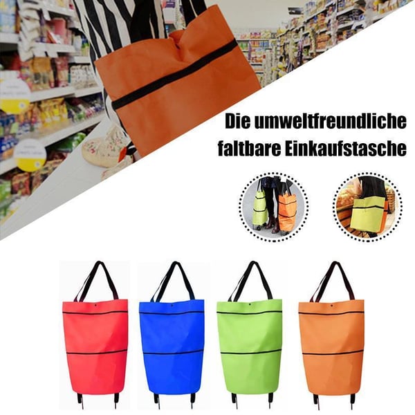 2 in 1 faltbarer Einkaufswagen