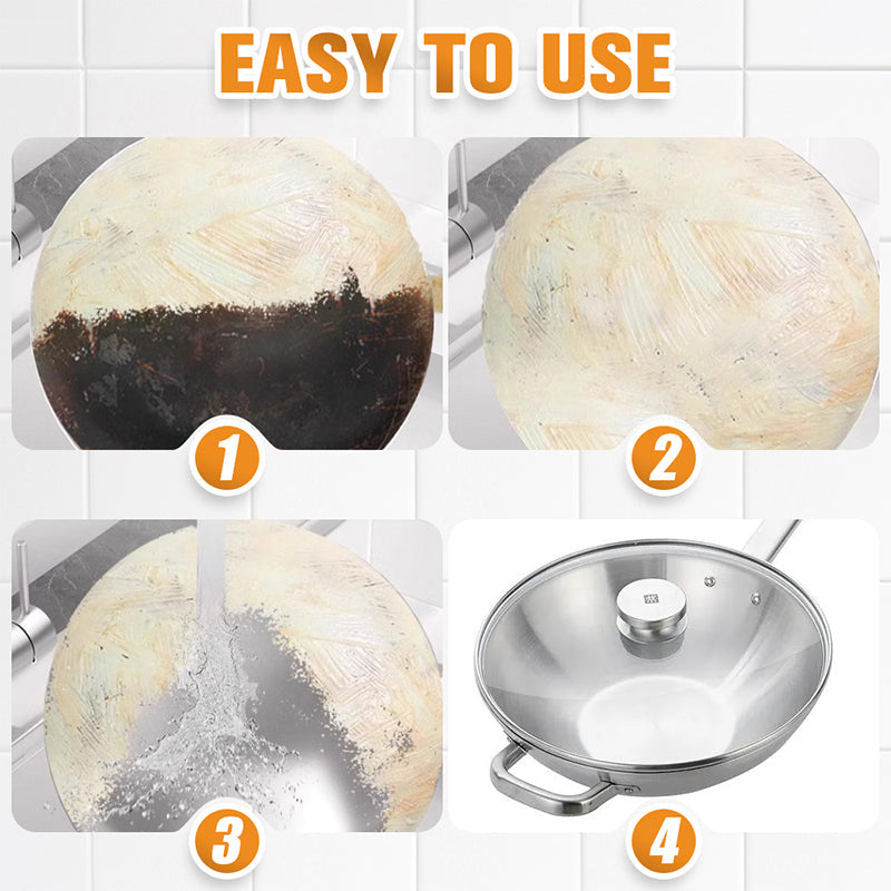 🧽 HEISSER VERKAUF - KAUFEN 2 ERHALTEN 3! ✨ Leistungsstarke Paste zum Entfernen von angebrannten Rückständen auf Kochgeschirr - Schonende Mikropolierformel für Töpfe, Pfannen & Grills 🔥🍳