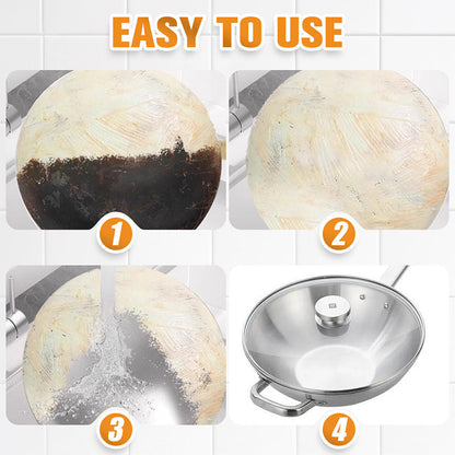 🧽 HEISSER VERKAUF - KAUFEN 2 ERHALTEN 3! ✨ Leistungsstarke Paste zum Entfernen von angebrannten Rückständen auf Kochgeschirr - Schonende Mikropolierformel für Töpfe, Pfannen & Grills 🔥🍳