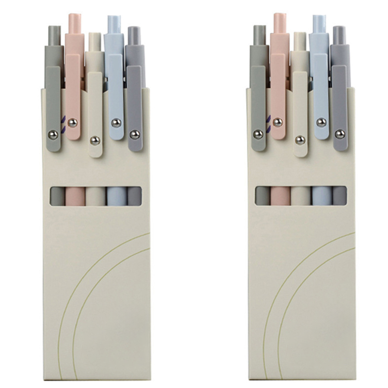 ✒️ 5er-Set Kugelschreiber mit schwarzer Tinte (Klickmechanismus)