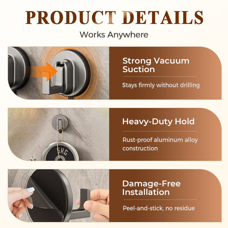 Hochleistungs-Saughaken ohne Bohren