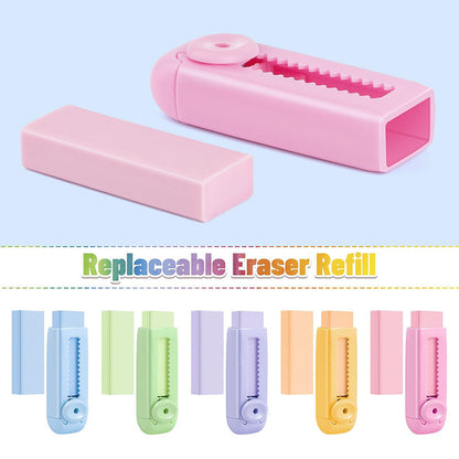 Schiebbarer, einziehbarer Radiergummi mit austauschbarer Mine