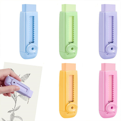 Schiebbarer, einziehbarer Radiergummi mit austauschbarer Mine