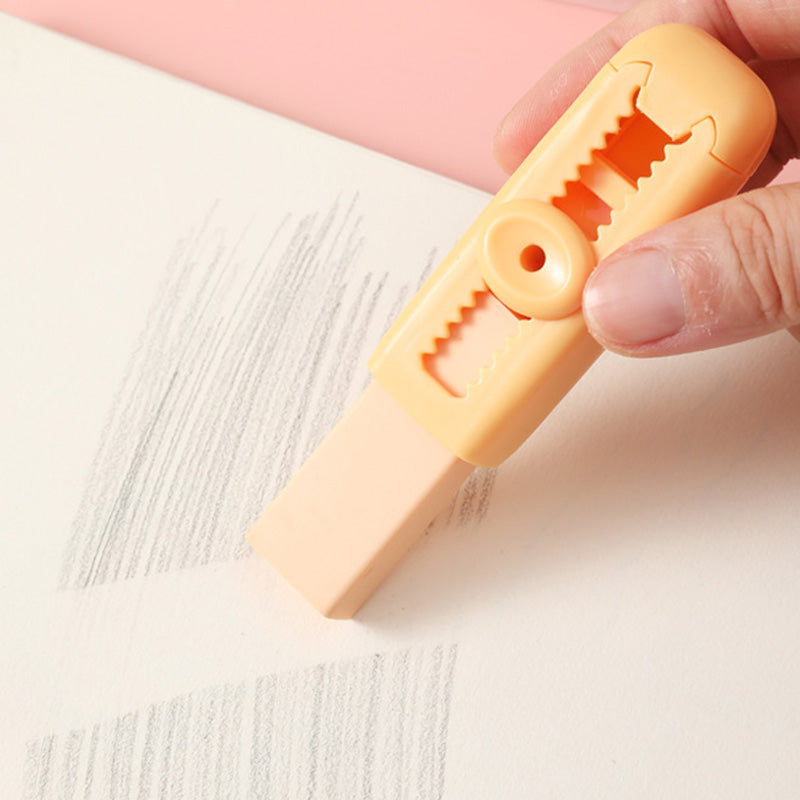 Schiebbarer, einziehbarer Radiergummi mit austauschbarer Mine