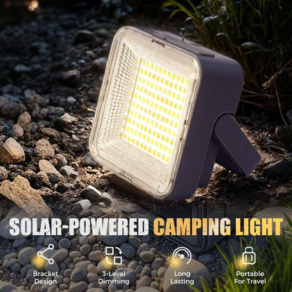 🌙 Nie ohne Licht im Dunkeln! – Tragbare, wasserdichte Solar-Campinglampe – solarbetrieben, robust & immer einsatzbereit – perfekt für Camping & Outdoor 🔦✨
