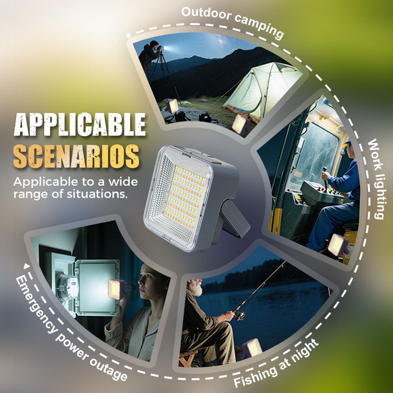 🌙 Nie ohne Licht im Dunkeln! – Tragbare, wasserdichte Solar-Campinglampe – solarbetrieben, robust & immer einsatzbereit – perfekt für Camping & Outdoor 🔦✨