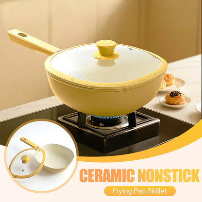 ⏰ 50 % Rabatt 🔥 Keramik-Antihaftpfanne mit Deckel für perfekte Bratergebnisse 🍳