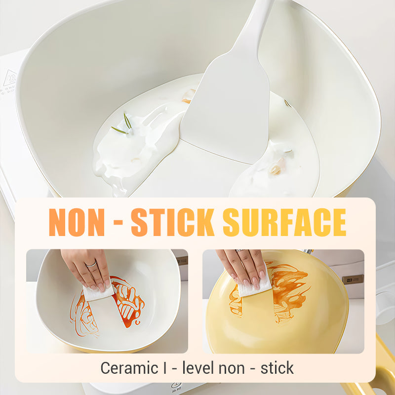 ⏰ 50 % Rabatt 🔥 Keramik-Antihaftpfanne mit Deckel für perfekte Bratergebnisse 🍳