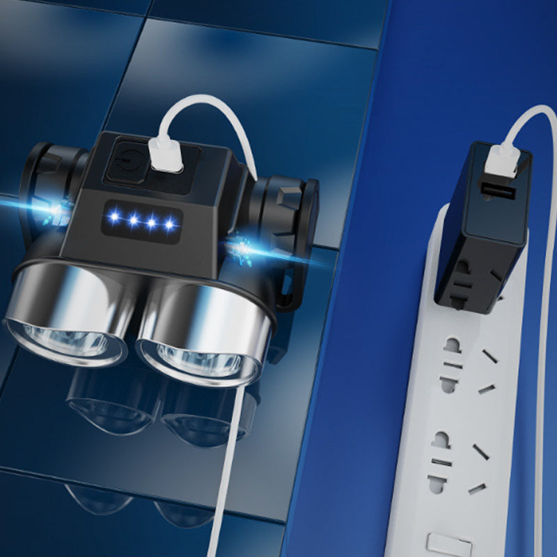 Wasserdichtes, wiederaufladbares LED-Fahrradlicht mit Clip