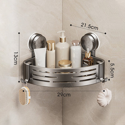 Wandmontierter Dreieckskorb mit bohrfreiem Saugnapf