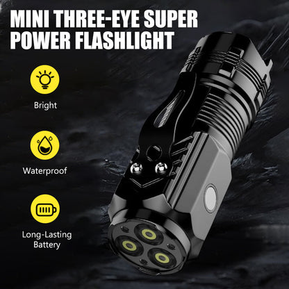 Mini Drei-Augen Super-Leistung Taschenlampe 💡⚡