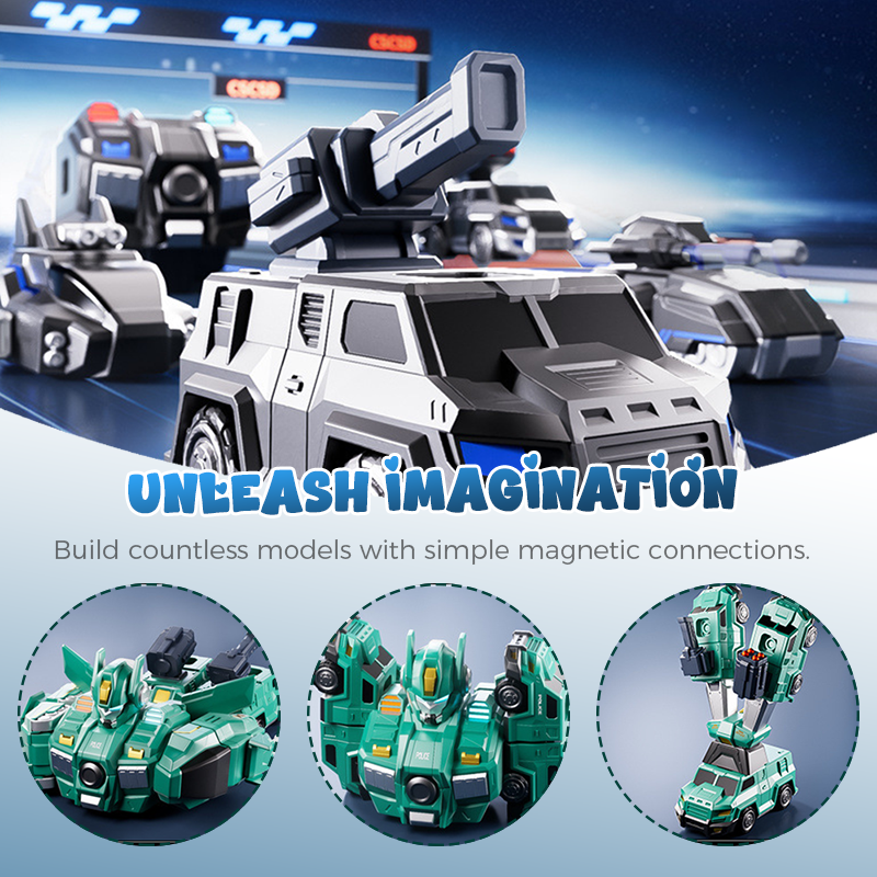 💥 ZEITLICH BEGRENZTES ANGEBOT! 🔥9-in-1 magnetisches transformierendes Auto- und Roboterspielzeug