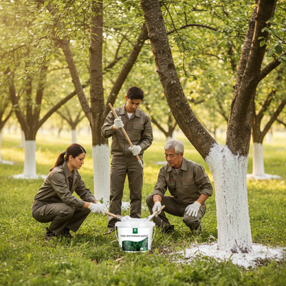 Lang anhaltender Weißanstrich für Bäume