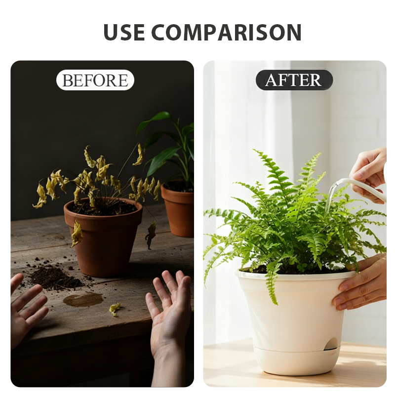 Runde Harz-Pflanzkübel mit Selbstbewässerung 💧🌿