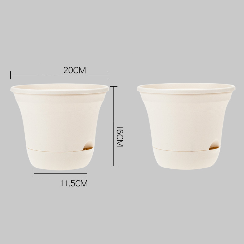 Runde Harz-Pflanzkübel mit Selbstbewässerung 💧🌿