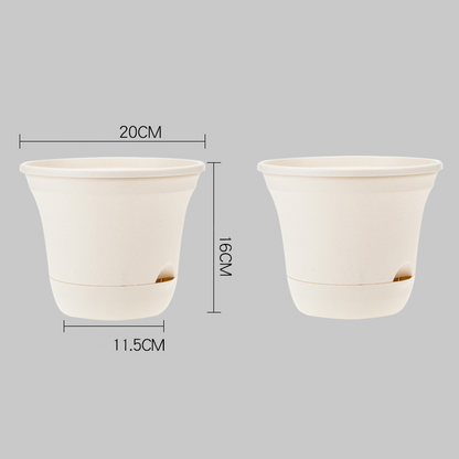 Runde Harz-Pflanzkübel mit Selbstbewässerung 💧🌿