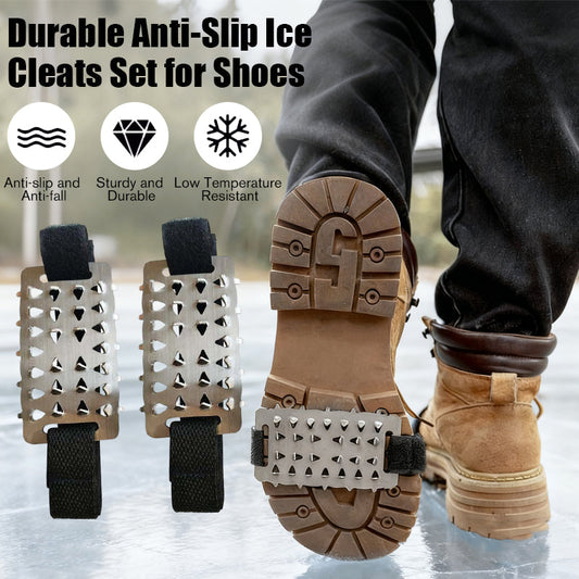 🧊 KAUFEN 1 ERHALTEN 2! ✨ 26-zähnige Eiskrallen - Edelstahlplatten mit Manganstahlspitzen für Eis, Schnee & Schlamm 🏔️❄️