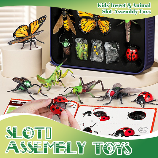 🔥Solange der Vorrat reicht 50 % Rabatt!🎉Kinderspielsachen für Kinder insekten und tierische Slot-Assembly