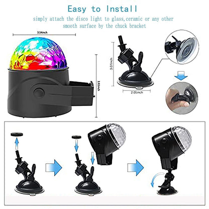 ✨ MAGISCHE DISCO-KUGEL - 6 Farben & 4 Modi, Automatische Rotation für Partys, USB-Betrieb mit Fernbedienung 🎉🪩