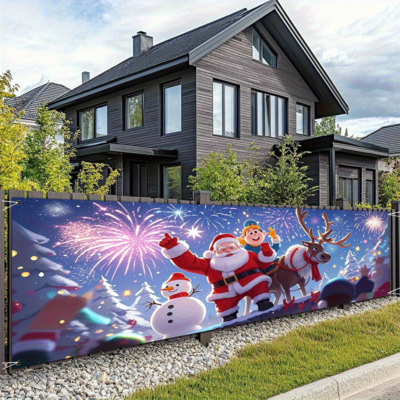 🔥Black-Friday-Mega-Angebot – 50 % Rabatt!🔥Weihnachtsbanner für draußen zum Aufhängen