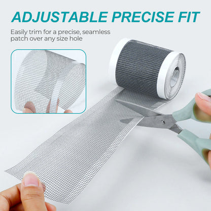 🔥 Selbstklebendes DIY-Reparaturband für Fliegengitter – Schnelle Lösung für Löcher und Risse, einfache Reparatur ohne Werkzeug ✨🛠️
