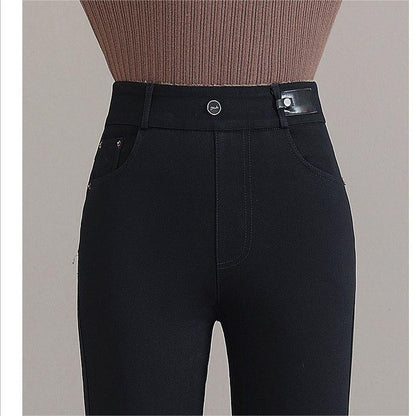 🔥2025 Black Friday Sale - 50% Rabatt🔥Damen Hoch Taille Schlank Dehnen Warme Röhrenjeans