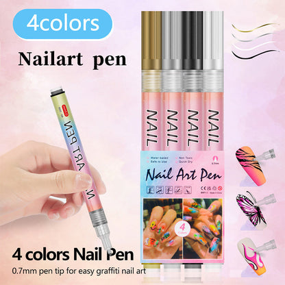 🎁Weihnachtsgeschenk🎄12-farbiger Profi-Nagellackstift-Set
