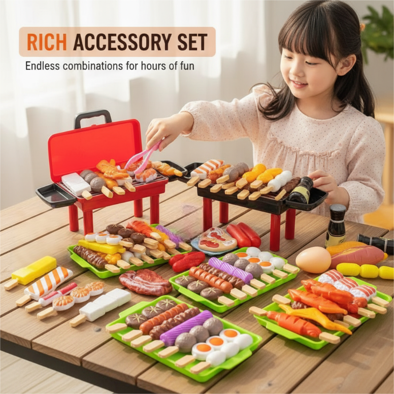 ✨ Perfektes Weihnachtsgeschenk: Realistisches Kinder-BBQ-Grill-Set mit Spiel-Essen 🎄