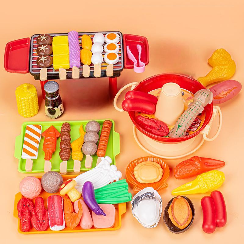 ✨ Perfektes Weihnachtsgeschenk: Realistisches Kinder-BBQ-Grill-Set mit Spiel-Essen 🎄