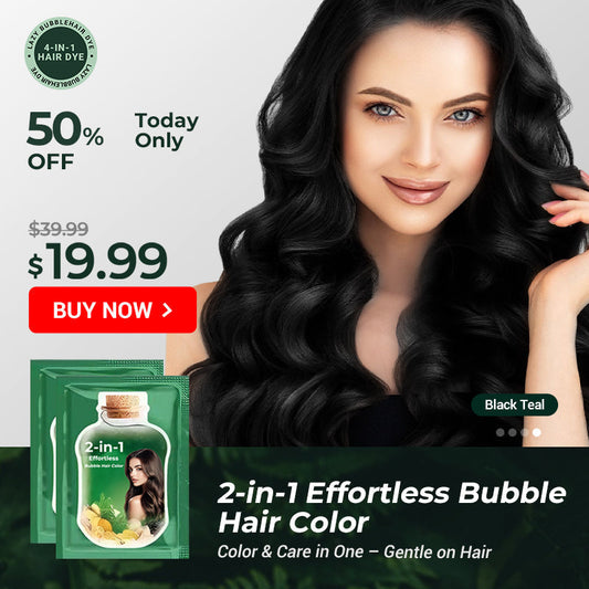 🎅Weihnachts-Sonderangebot: 50 % Rabatt🎁2-in-1 Mühelose Bubble-Haarfarbe