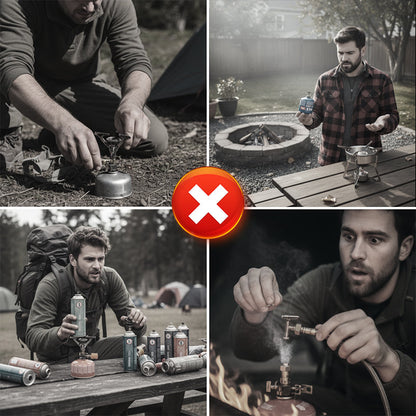 🛢️ KAUFE 2, ERHALTE 1 GRATIS! ⛺ Gasflaschen-Nachfülladapter – Leckagesicher, Universelle Passform & Robustes Reisezubehör 🔥🛠️