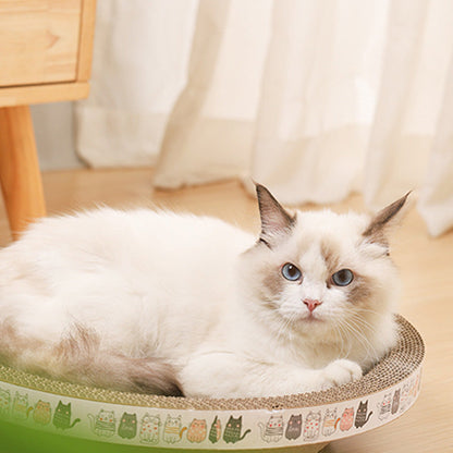 Multi-Functional Bowl-Shaped Corrugated Cat Scratcher