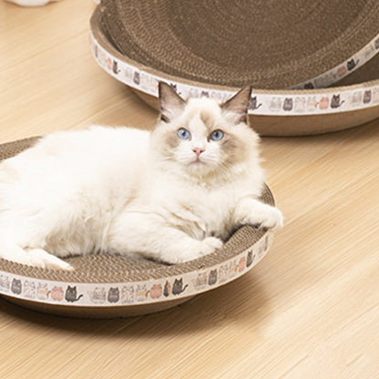 Multi-Functional Bowl-Shaped Corrugated Cat Scratcher