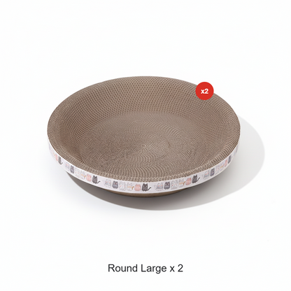 Multi-Functional Bowl-Shaped Corrugated Cat Scratcher