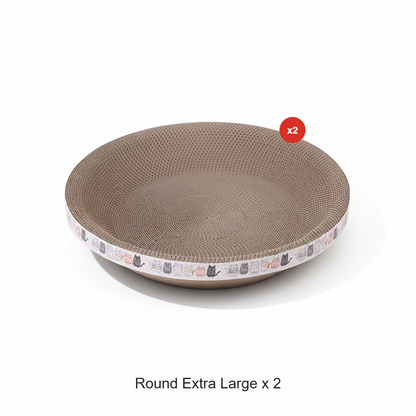 Multi-Functional Bowl-Shaped Corrugated Cat Scratcher