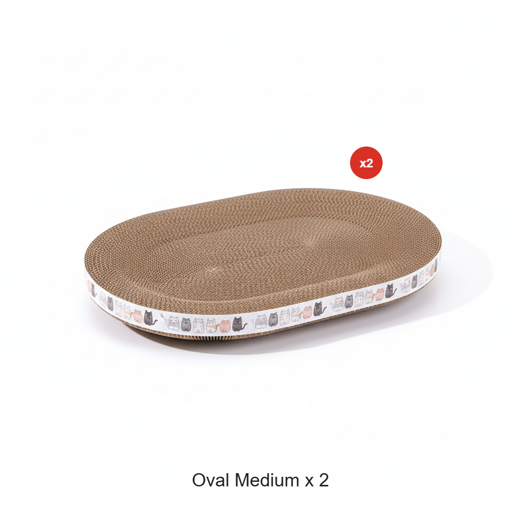 Multi-Functional Bowl-Shaped Corrugated Cat Scratcher