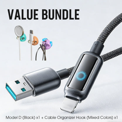 Lot promotionnel : Câble de charge rapide à coupure intelligente + Crochet organiseur de câbles
