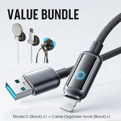Lot promotionnel : Câble de charge rapide à coupure intelligente + Crochet organiseur de câbles